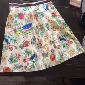 J Crew Silk Hawaii Skirt